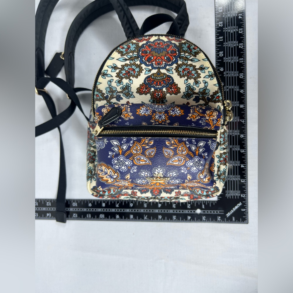 Coach Mini Backpack in Multicolor Paisley Floral Print - Picture 8 of 11